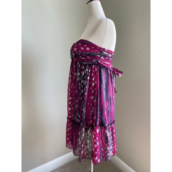 Hot Pink Strapless Mini Dress | Guess | XS - Picture 7 of 8